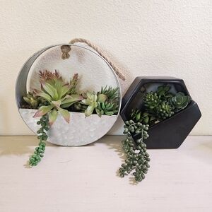 Decorative Succulent Wall Planters Faux Plants